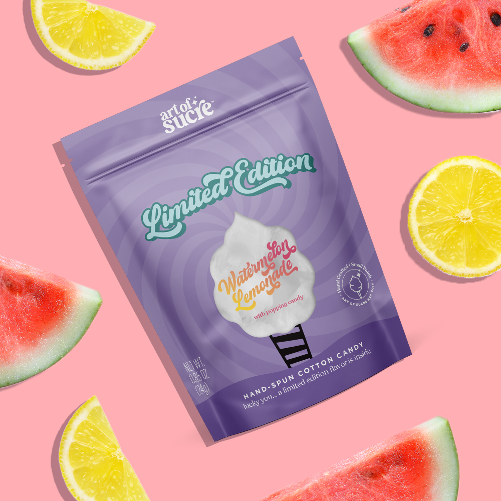 Watermelon Lemonade Cotton Candy with Popping Candy