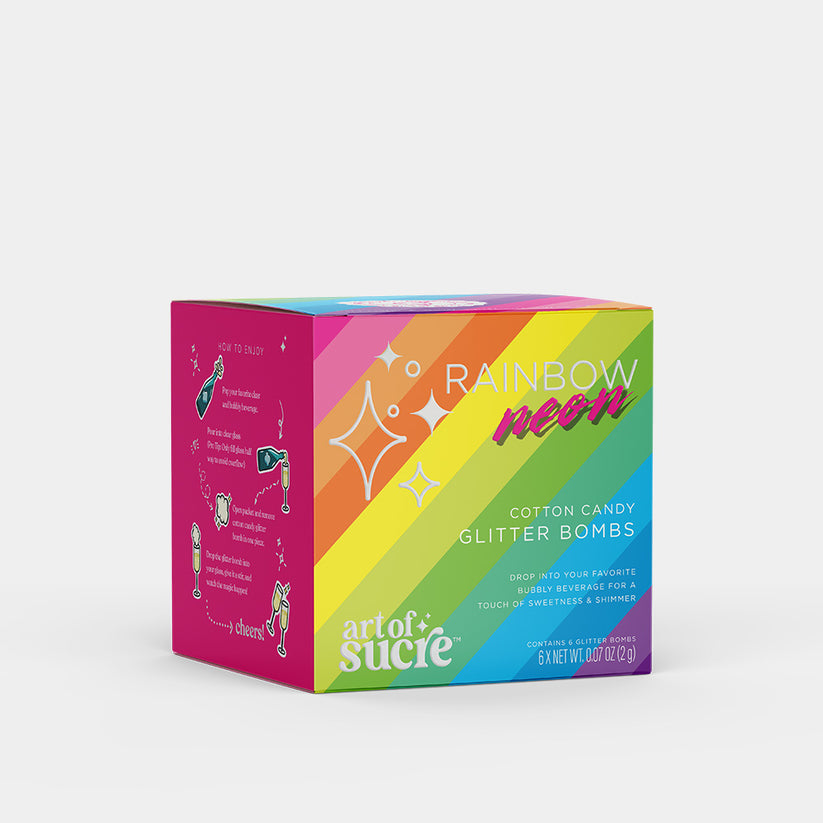 Neon Rainbow Glitter Bombs Art of Sucre