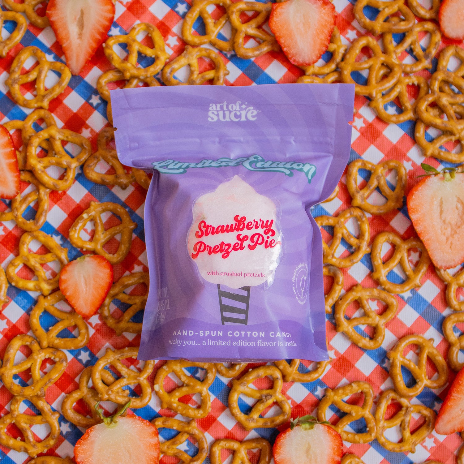 Strawberry Pretzel Pie Cotton Candy