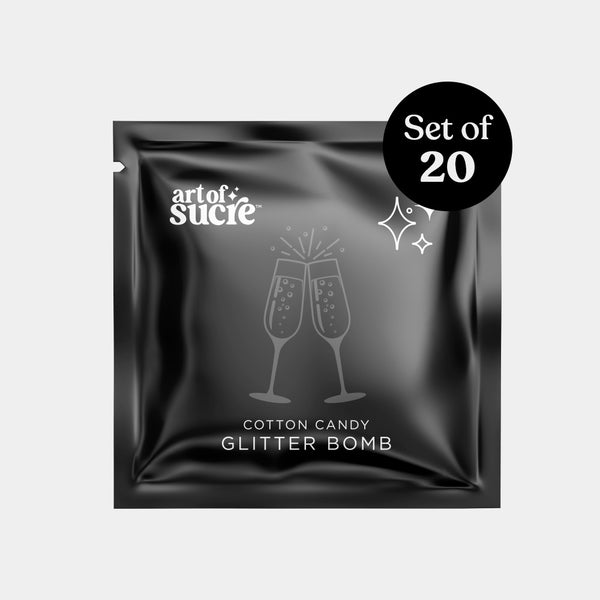 Black Glitter Bombs - Set of 20